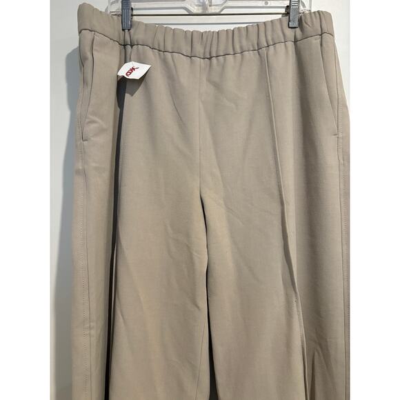 Zara Wide Leg Pants Trousers Womens Size XXL Plus Size Pull On Elastic Waist - Picture 2 of 4